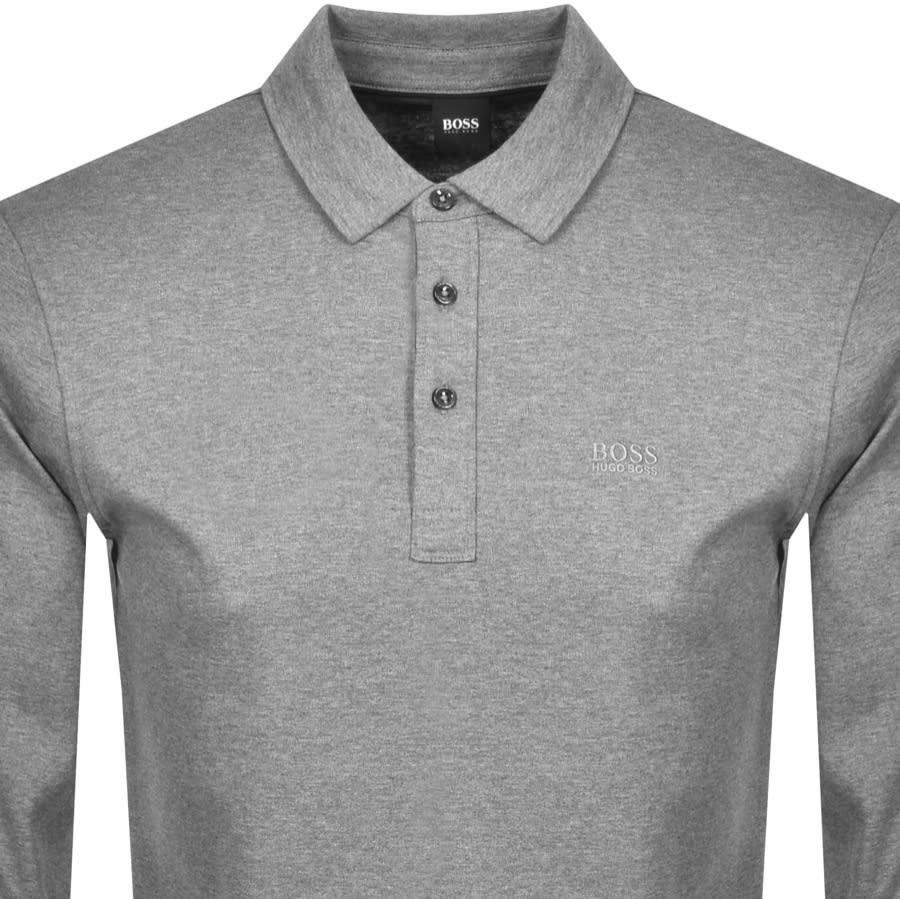Alternative Image for ProductBOSS HUGO BOSS Pickell Long Sleeve Polo Grey2
